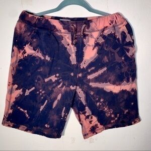 UPCYCLED Bleach Dyed QUICKSILVER Sweat Shorts - S